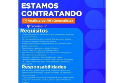 Vaga de emprego para Analista de RH
