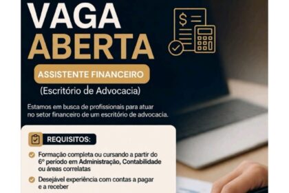Vaga de emprego para Assistente Financeiro