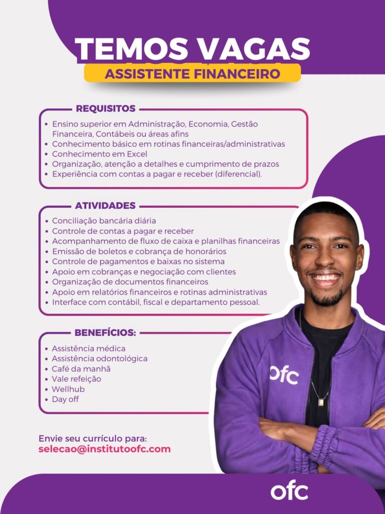 Vaga de emprego para Assistente Financeiro