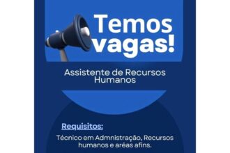 Vaga de emprego para Assistente de RH