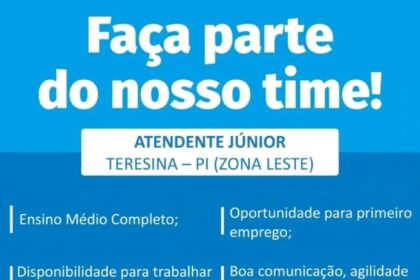 Vaga de emprego para Atendente Júnior