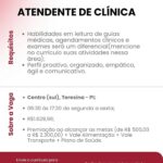 Vaga de emprego para Atendente de Clínica