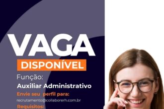 Vaga de emprego para Auxiliar Administrativo