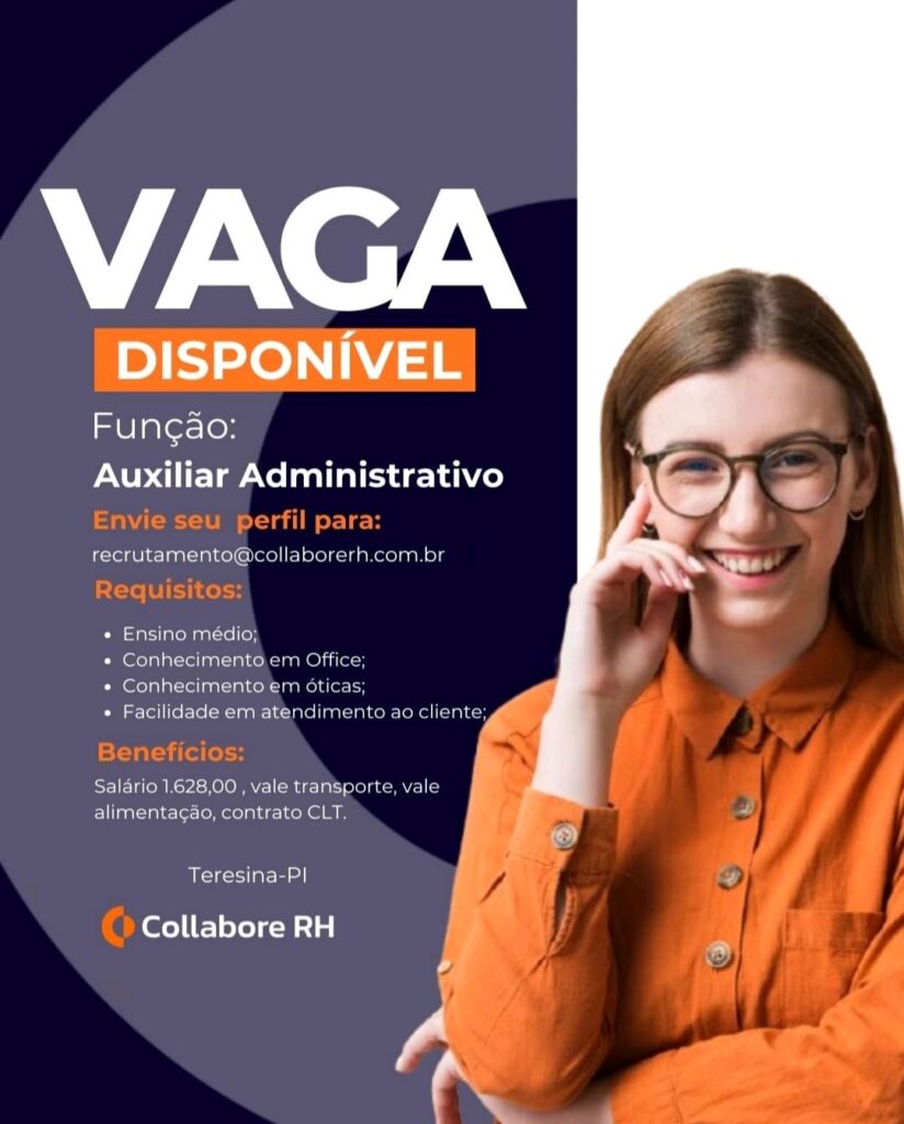 Vaga de emprego para Auxiliar Administrativo