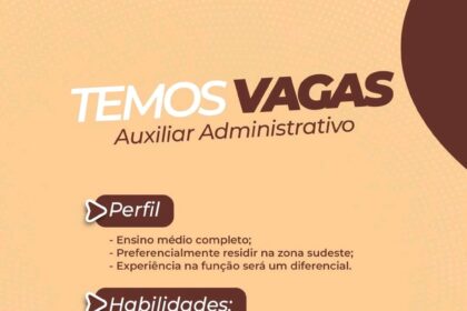 Vaga de emprego para Auxiliar Administrativo