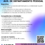 Vaga de emprego para Auxiliar de DP