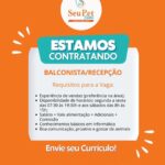 Vaga de emprego para Balconista/Recepcão