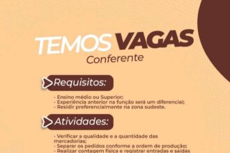 Vaga de emprego para Conferente