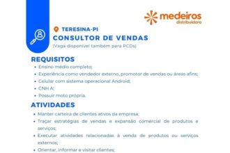 Vaga de emprego para Consultor de Vendas