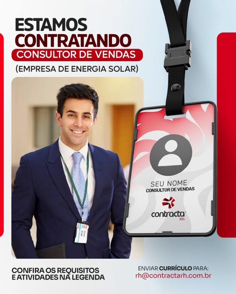 Vaga de emprego para Consultor de Vendas