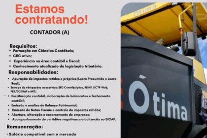 Vaga de emprego para Contador(a)