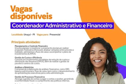 Vaga de emprego para Coordenador ADM e Financeiro