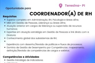Vaga de emprego para Coordenador(a) de RH