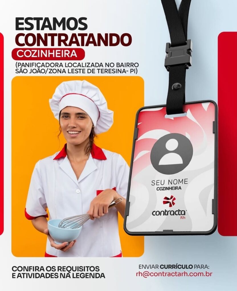 Vaga de emprego para Cozinheira