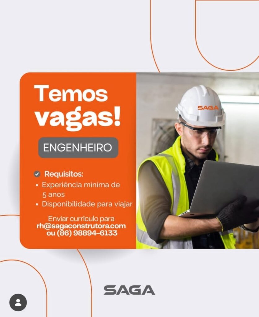 Vaga de emprego para Engenheiro