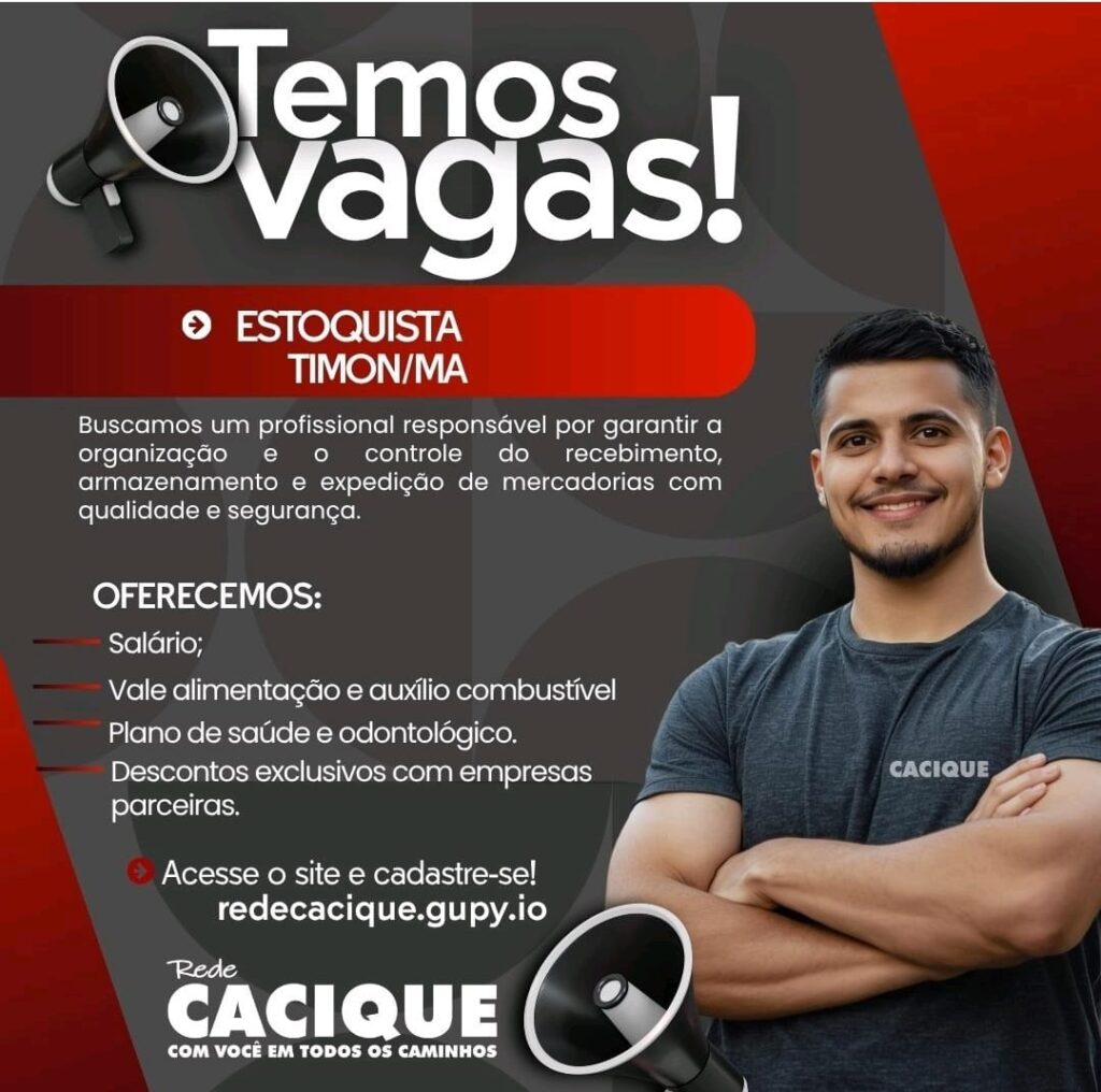 Vaga de emprego para Estoquista em Timon