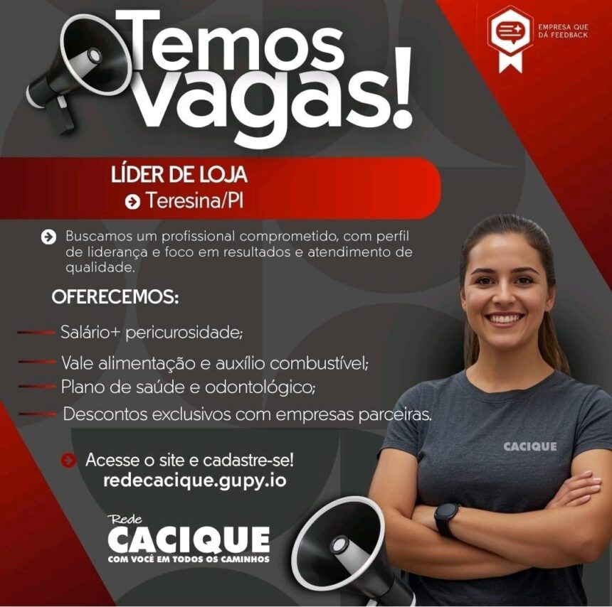 Vaga de emprego para Líder de Loja