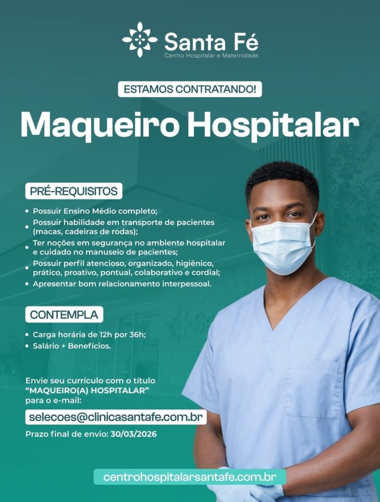 Vaga de emprego para Maqueiro Hospitalar