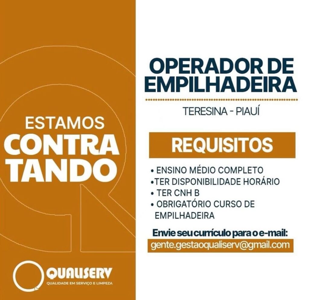 Vaga de emprego para Operador de Empilhadeira