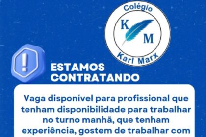 Vaga de emprego para Pedagogia