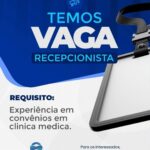 Vaga de emprego para Recepcionista