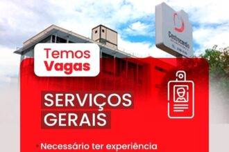 Vaga de emprego para Serviços Gerais