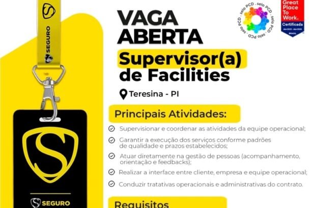 Vaga de emprego para Supevisor(a) de Facilities