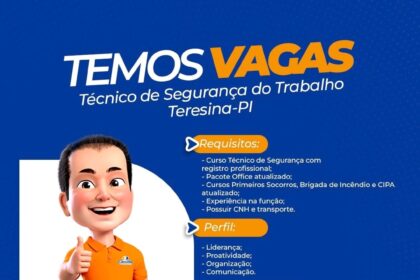Vaga de emprego para Técnico de Segurança do Trabalho