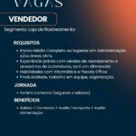 Vaga de emprego para Vendedor