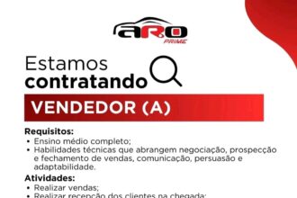 Vaga de emprego para Vendedor(a)