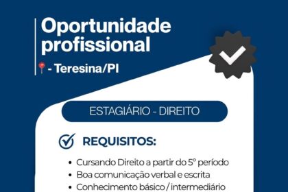 Vaga de Estágio para Direito
