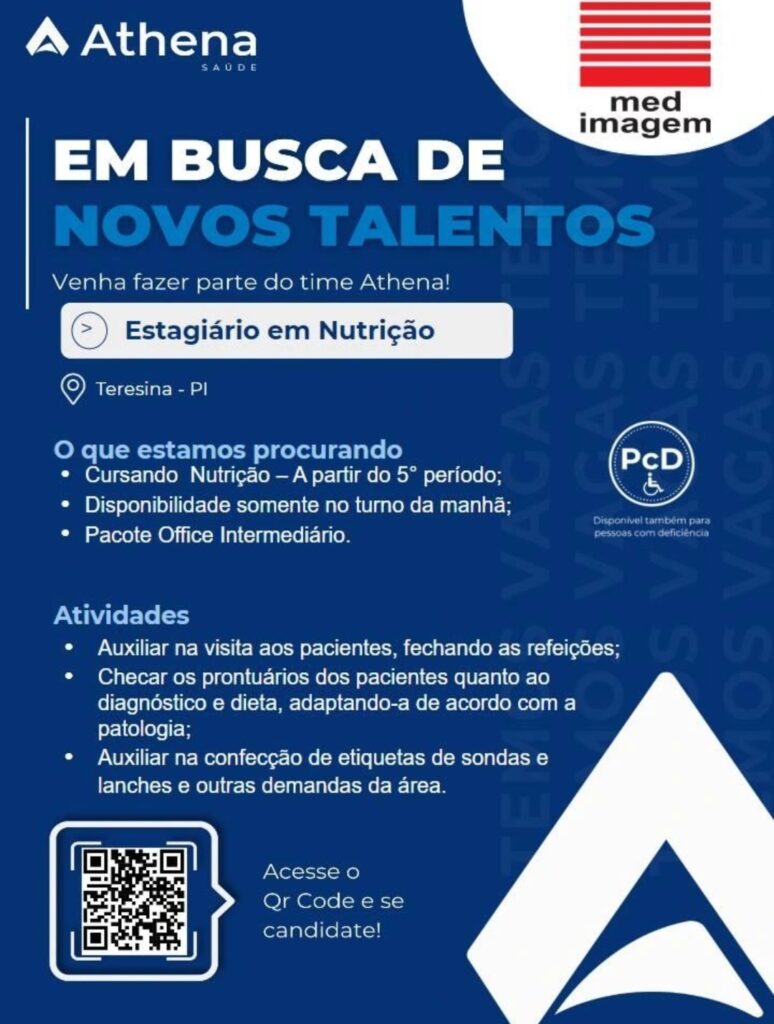 Vaga de Estágio para Nutrição 