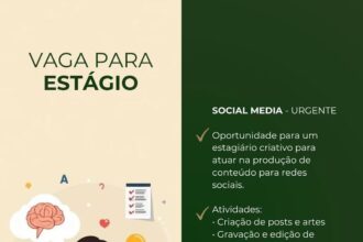 Vaga de Estágio para Social Media