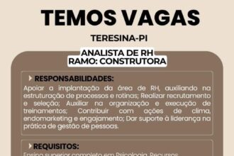 Vaga de emprego para Analista de RH