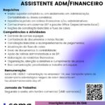 Vaga de emprego para Assistente ADM/Financeiro