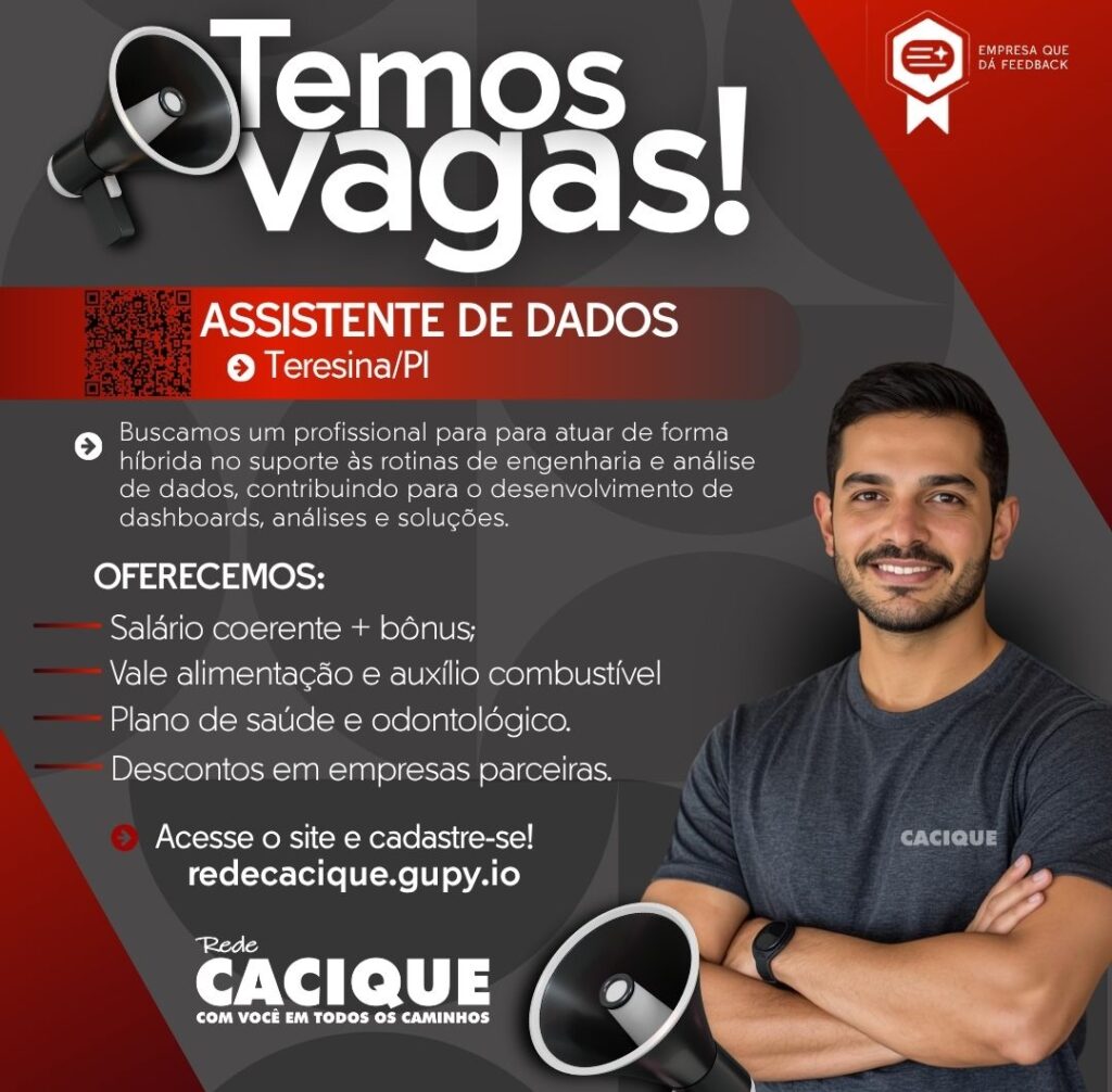 Vaga de emprego para Assistente de Dados