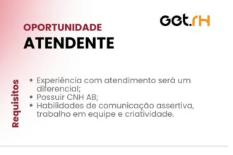 Vaga de emprego para Atendente