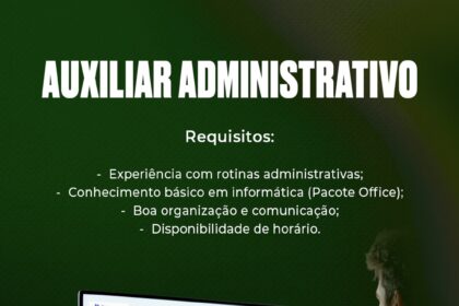 Vaga de emprego para Auxiliar Administrativo