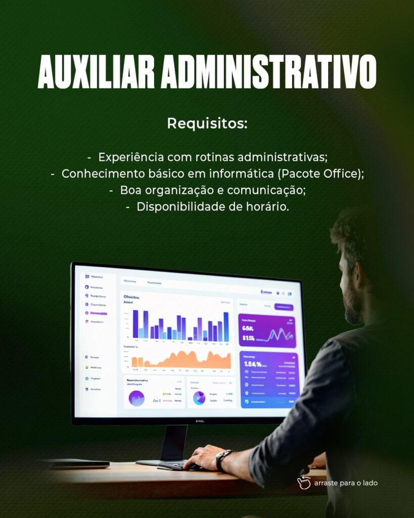 Vaga de emprego para Auxiliar Administrativo