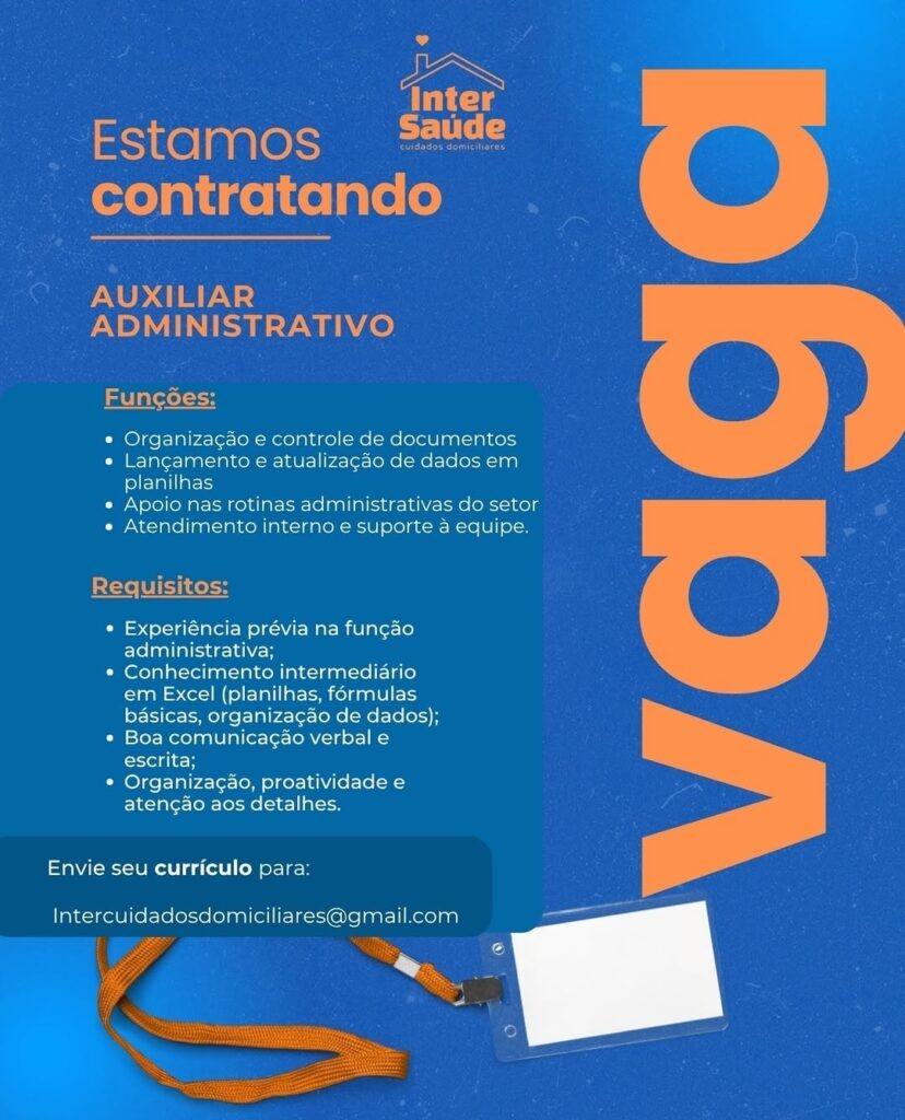 Vaga de emprego para Auxiliar Administrativo