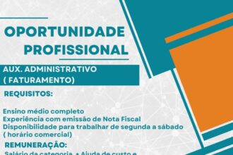 Vaga de emprego para Auxiliar Administrativo