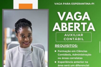 Vaga de emprego para Auxiliar Contábil