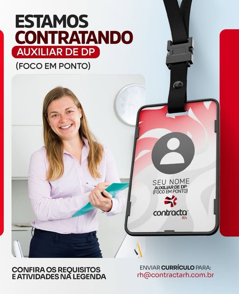 Vaga de emprego para Auxiliar de DP