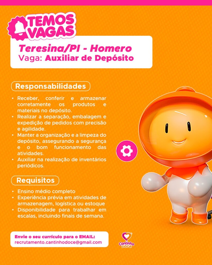 Vaga de emprego para Auxiliar de Depósito