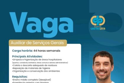 Vaga de emprego para Auxiliar de Serviços Gerais