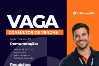 Vaga de emprego para Consultor de Vendas