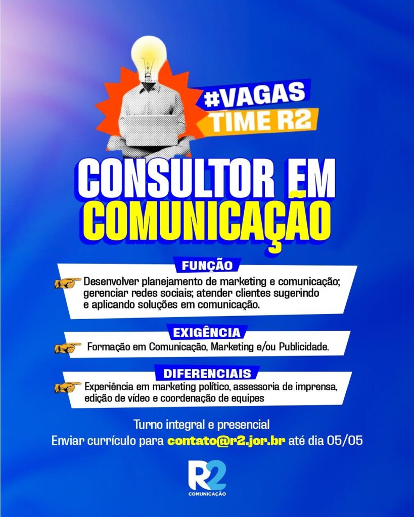 Vaga de emprego para Consultor em Comunicação