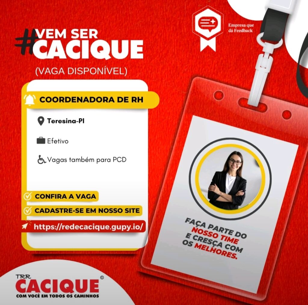 Vaga de emprego para Coordenadora de RH