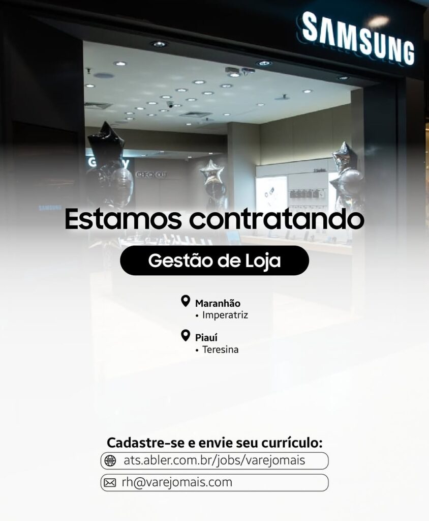 Vaga de emprego para Gestão de Loja