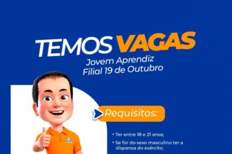 Vaga de emprego para Jovem Aprendiz
